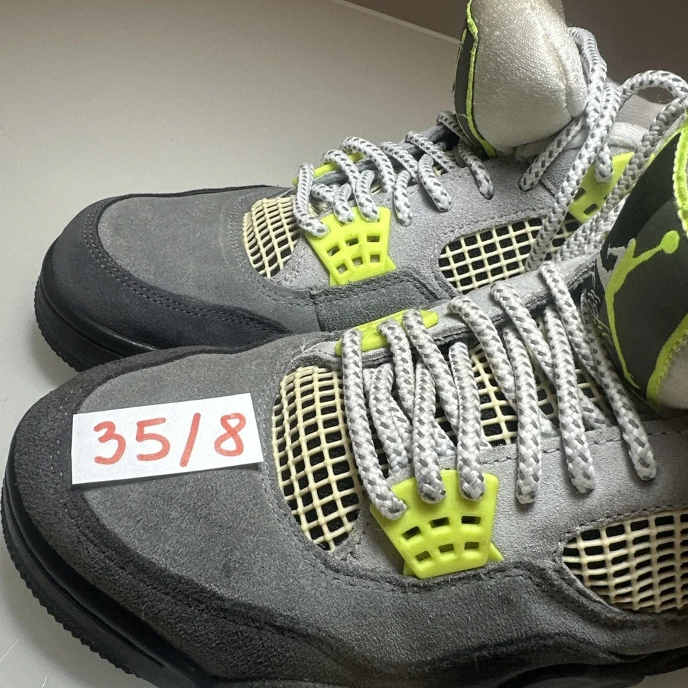 NIKE AIR Jordan 4 Retro SE‎ 'Neon 95' Sneakers Size 9 CT5342 007